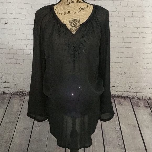 duo Maternity Tops - HOST PICK!  DUO Maternity Sheer Black Shirt